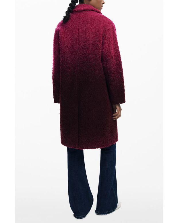 Pink Wool Women Coat