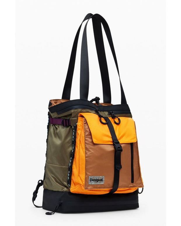 Green Polyester Women Backpack