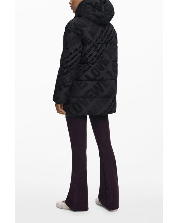 Black Polyester Women Jacket