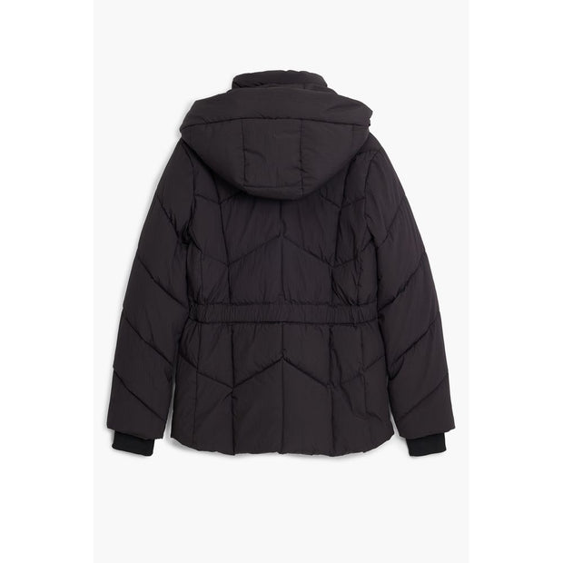Black Polyester Women Jacket