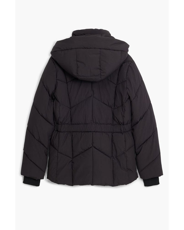 Black Polyester Women Jacket