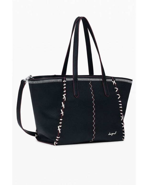 Black Polyethylene Women Handbag