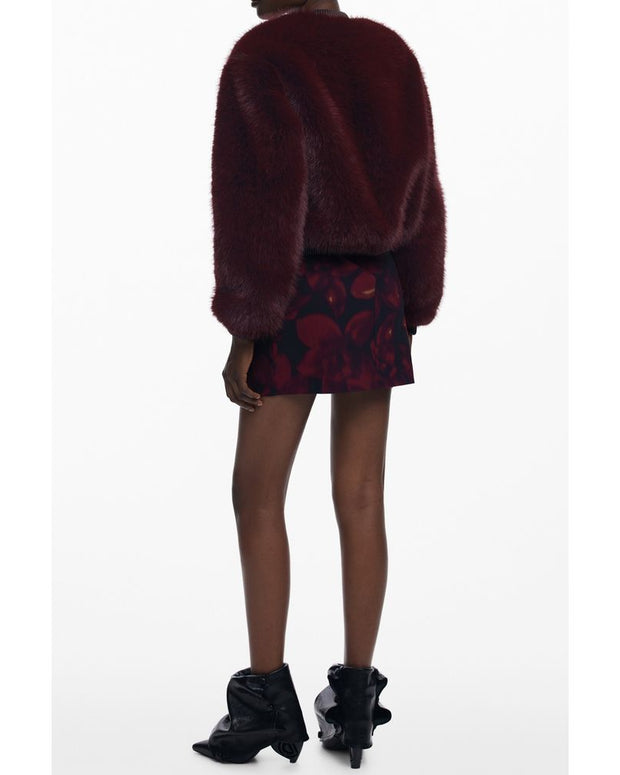 Red Polyester Women Jacket