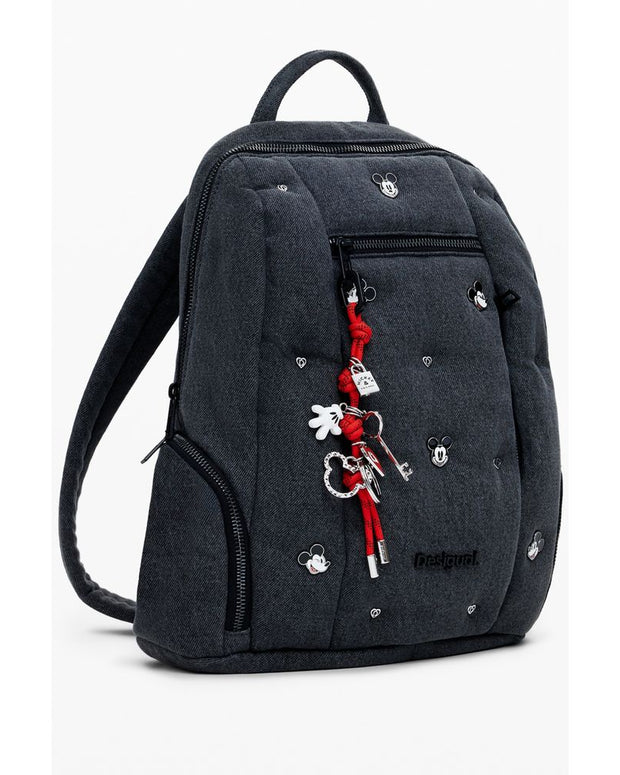 Gray Polyester Women Backpack