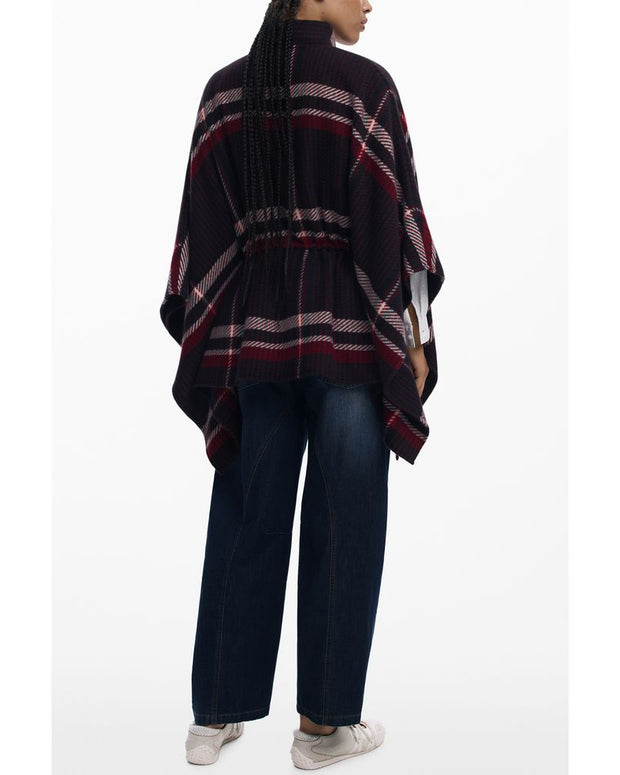 Black Polyester Women Poncho