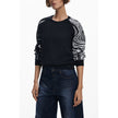 Black Polyester Women Sweater