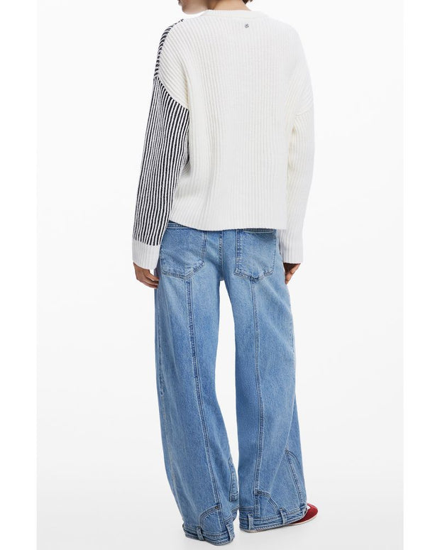White Cotton Women Sweater
