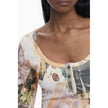 Beige Polyester Women Dress