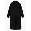 Black Polyester Women Coat