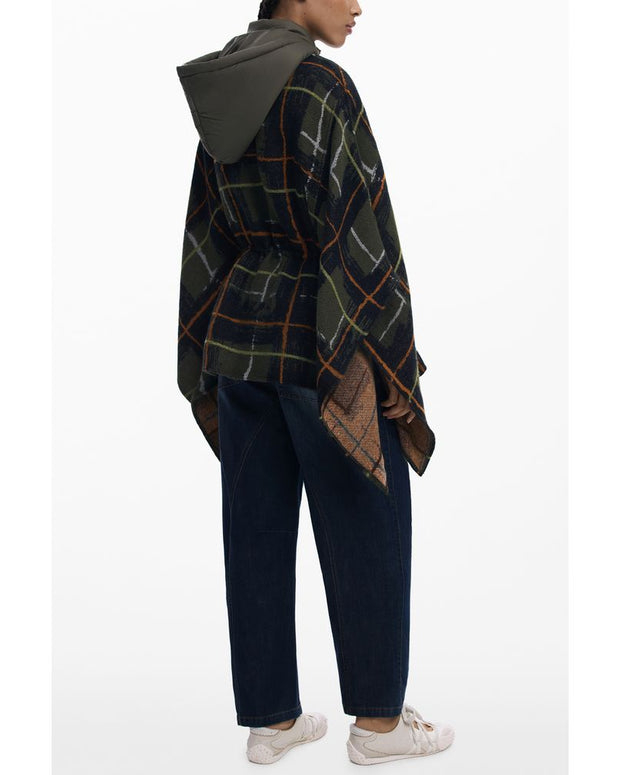 Green Polyester Women Poncho