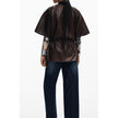 Brown Polyethylene Women Poncho