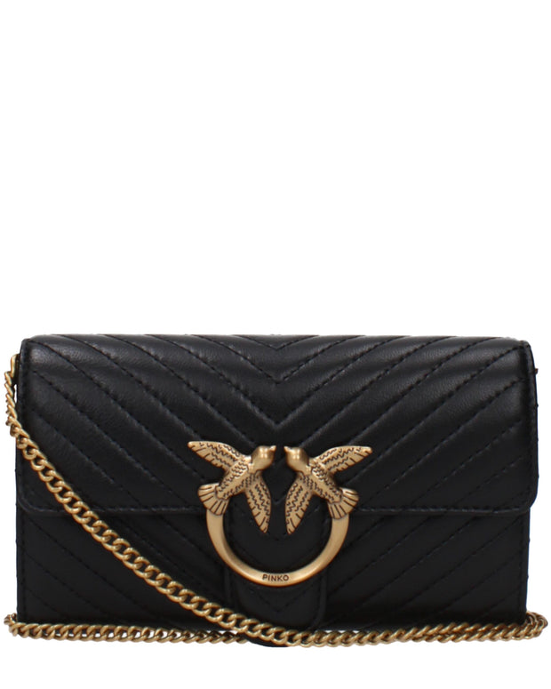 Black Leather Clutch Bag
