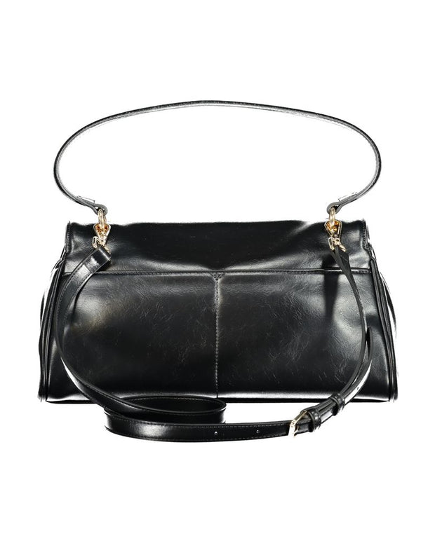 Black Polyethylene Women Handbag