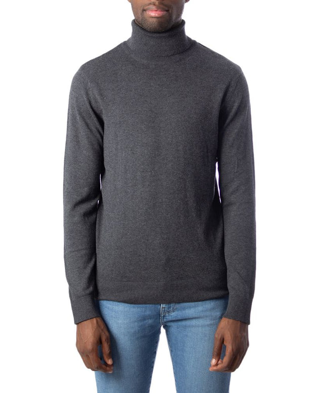 Gray Cotton Turtleneck