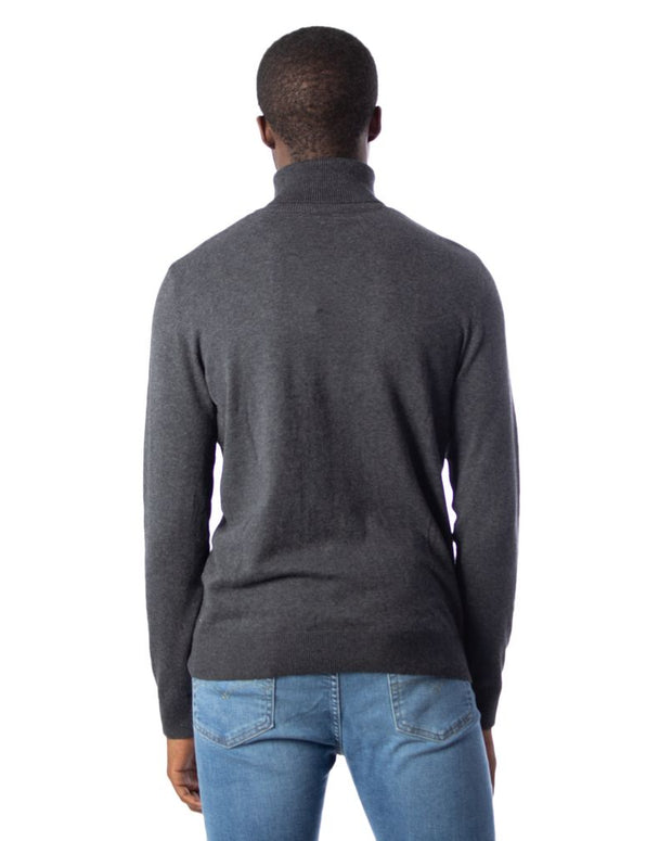 Gray Cotton Turtleneck