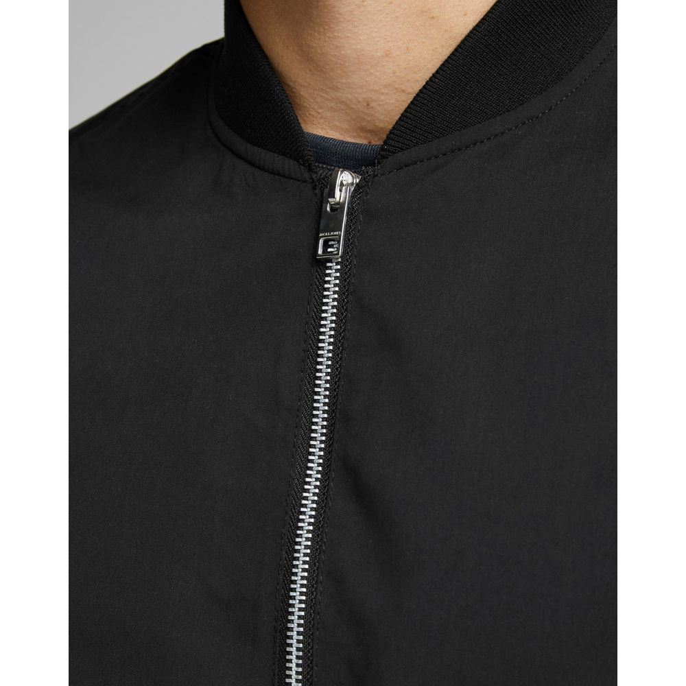 Black Polyester Jackets & Coat