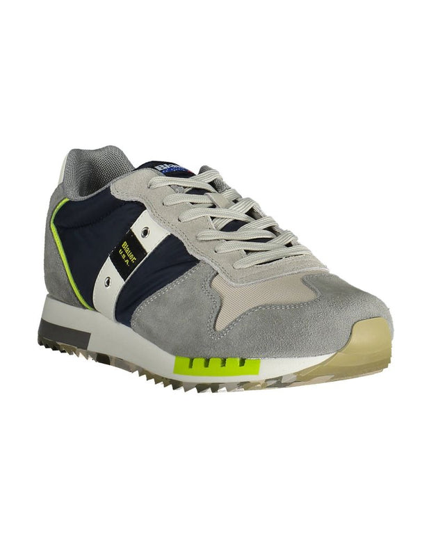 Blue Polyester Sneaker