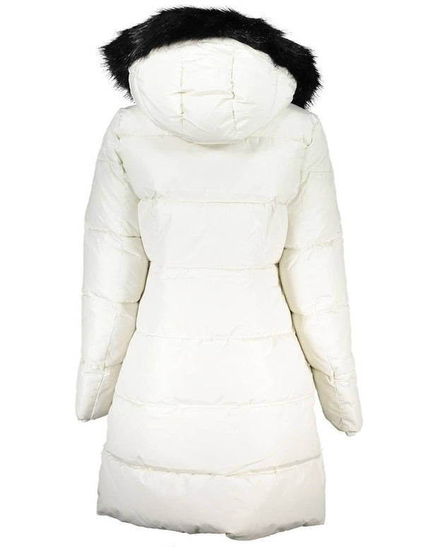 White Polyester Jackets & Coat