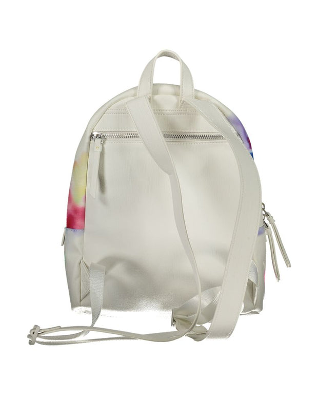 White Polyester Backpack