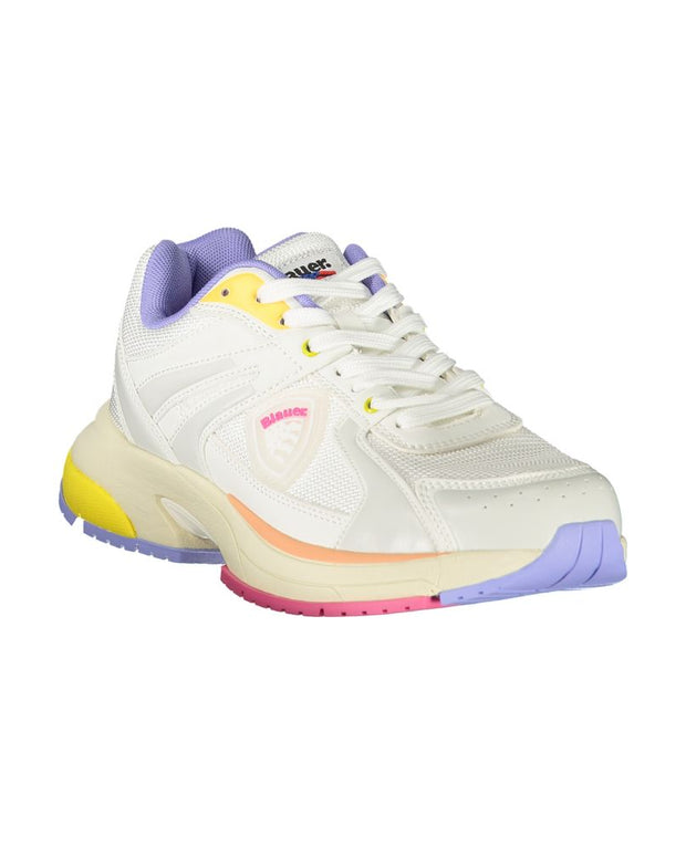 White Polyester Sneaker