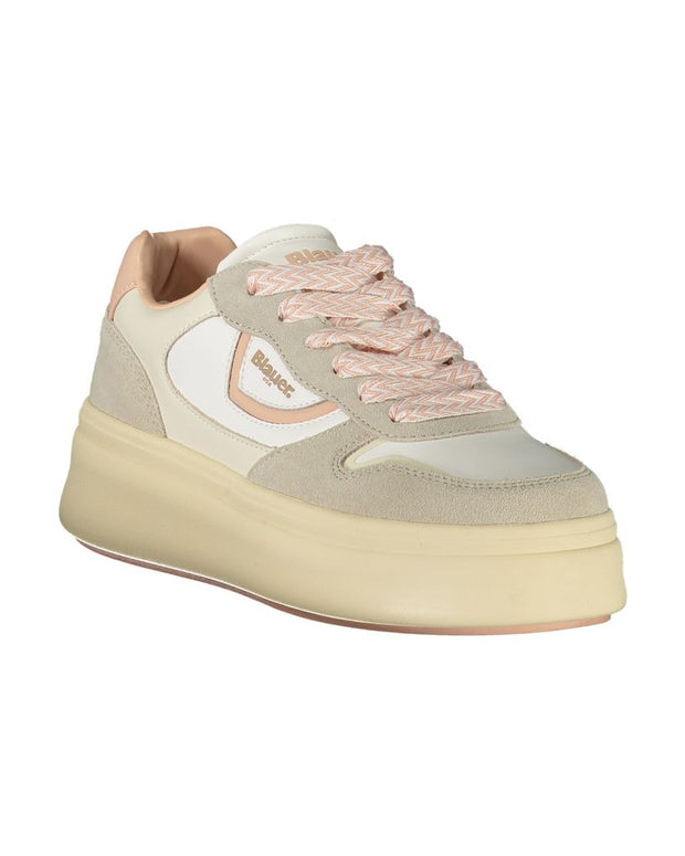 White Polyester Sneaker