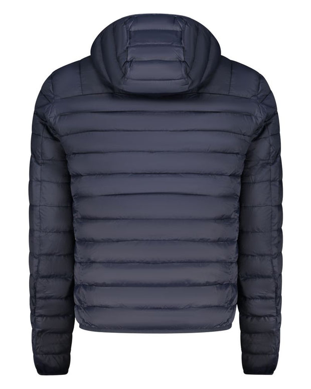 Blue Polyester Men Jacket