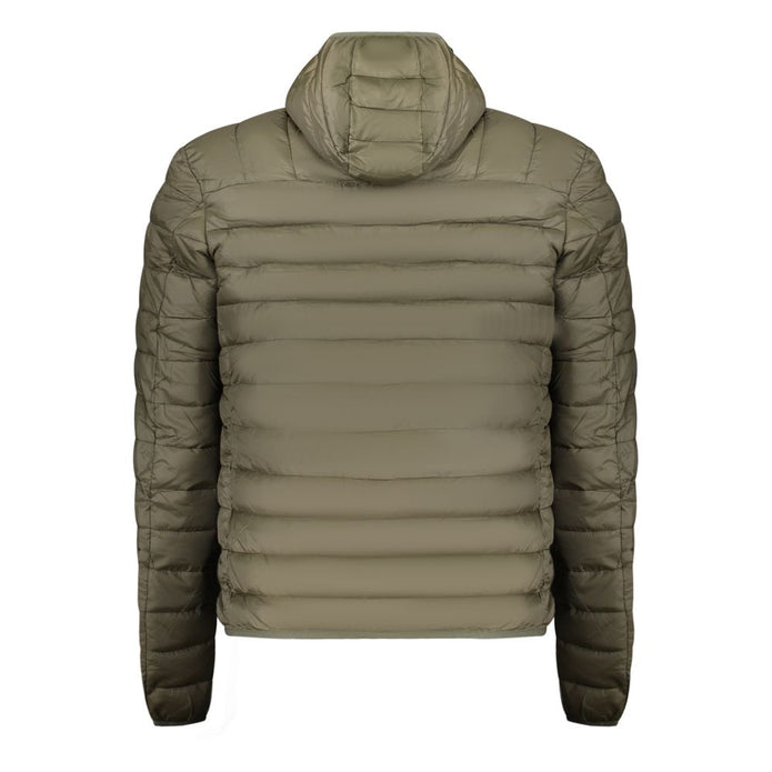 Green Polyester Men Jacket