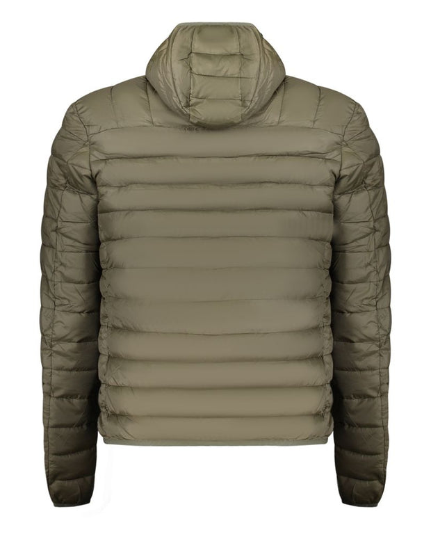 Green Polyester Men Jacket