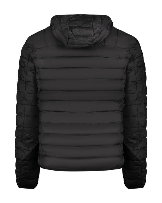 Black Polyester Men Jacket