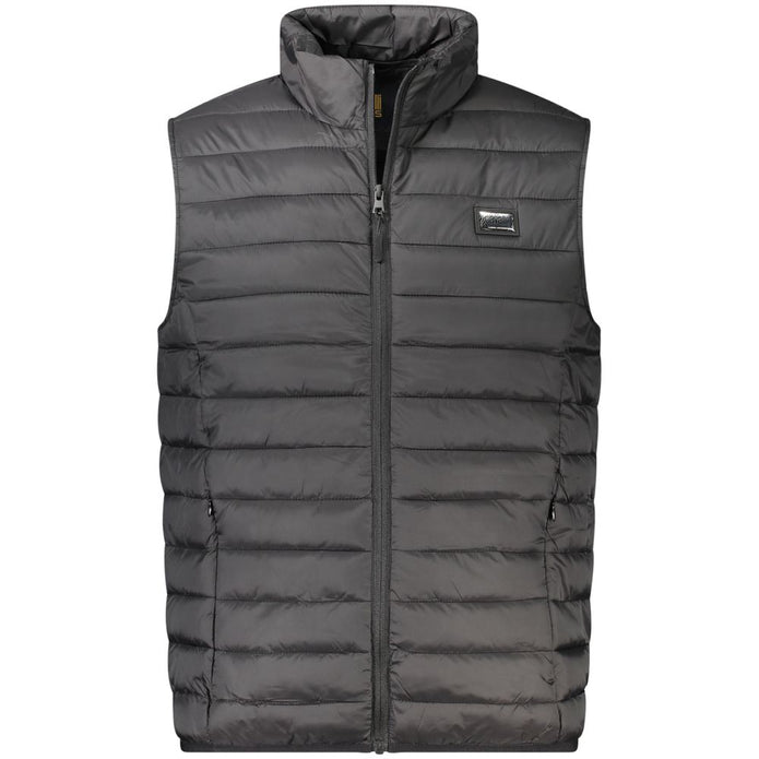 Black Polyester Men Jacket