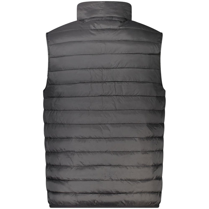 Black Polyester Men Jacket