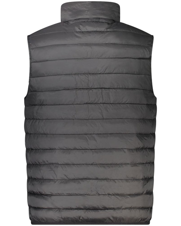 Black Polyester Men Jacket