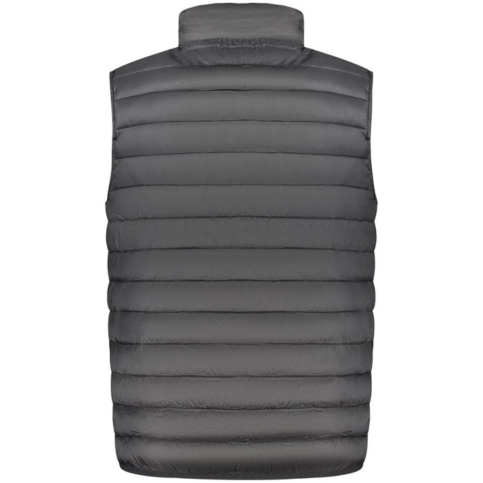 Black Polyester Men Jacket