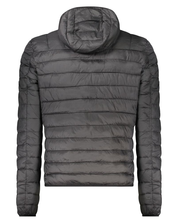 Black Polyester Men Jacket