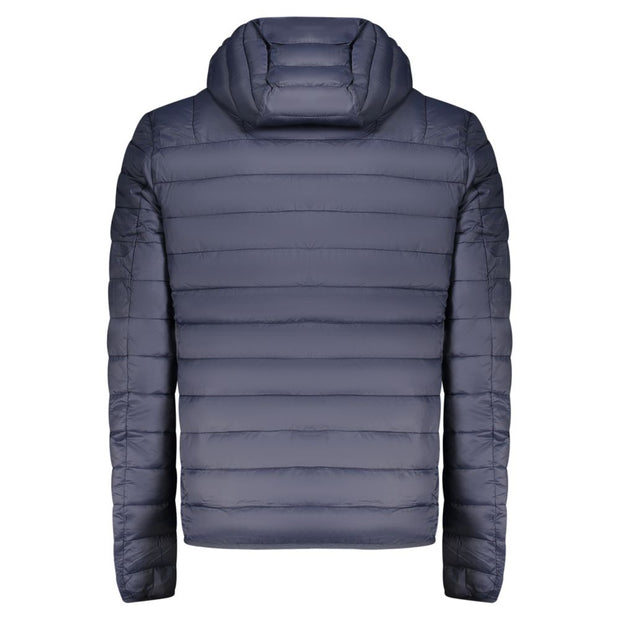Blue Polyester Men Jacket