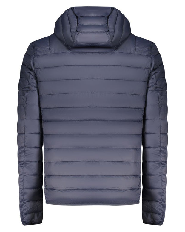 Blue Polyester Men Jacket