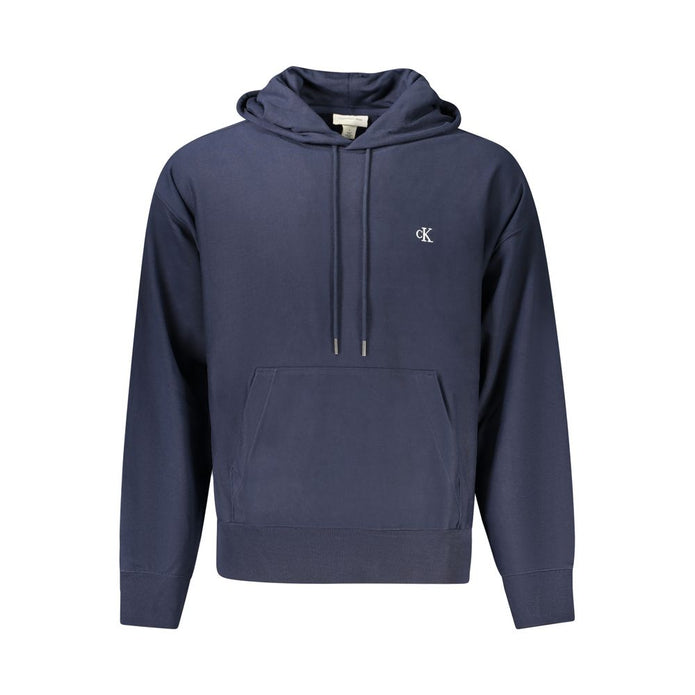 Blue Cotton Men Sweater