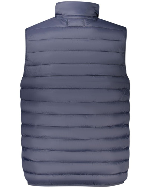 Blue Polyester Men Jacket