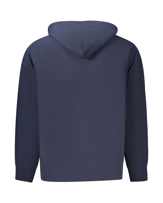 Blue Cotton Men Sweater