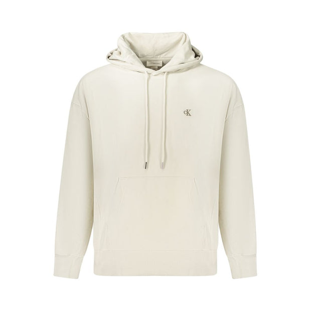 Beige Cotton Men Sweater