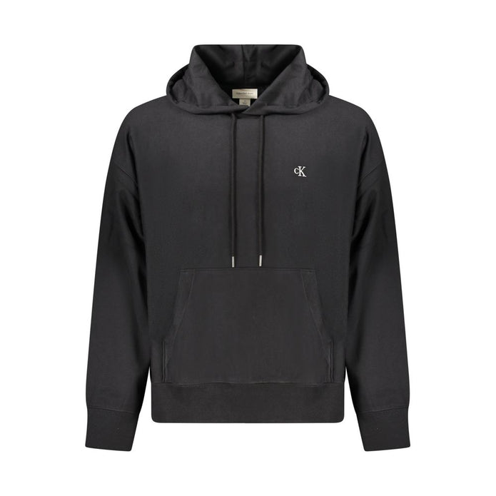 Black Cotton Men Sweater
