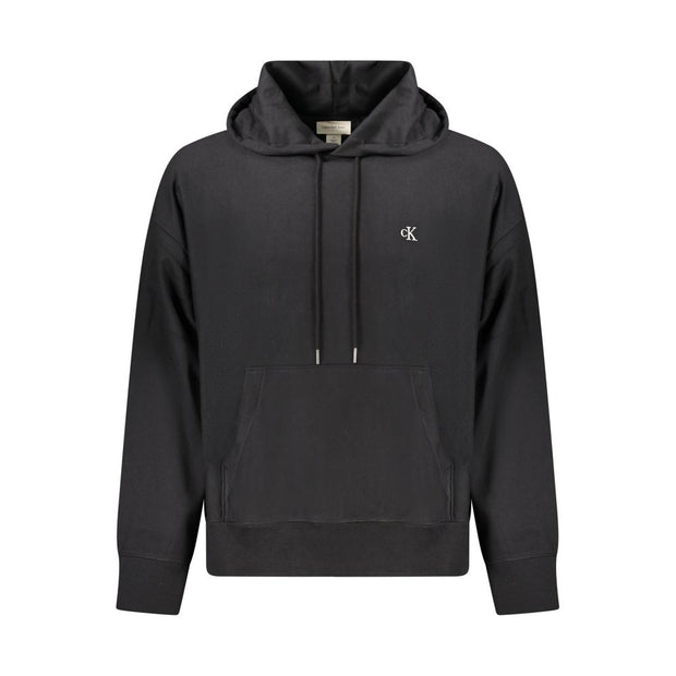 Black Cotton Men Sweater