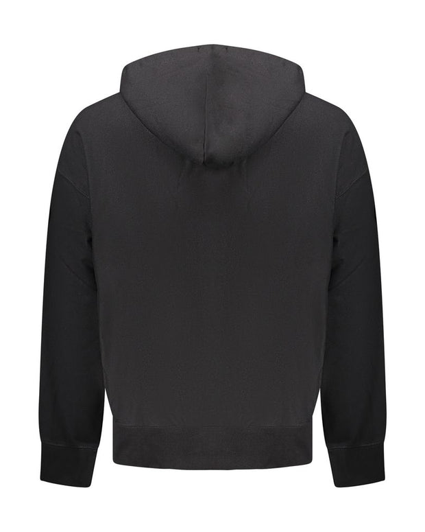 Black Cotton Men Sweater