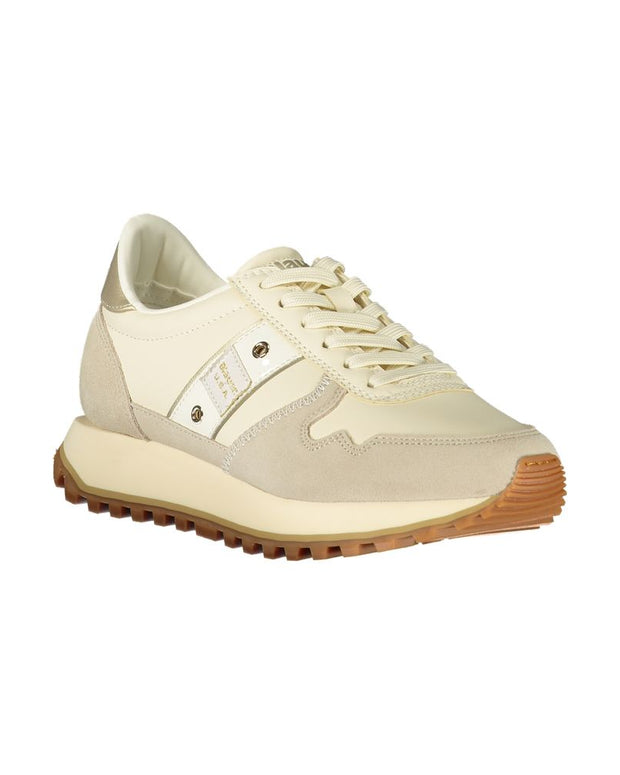 Beige Leather Women Sneaker