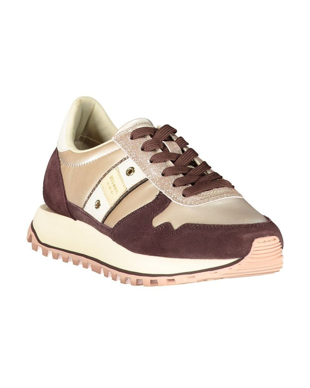 Beige Leather Women Sneaker