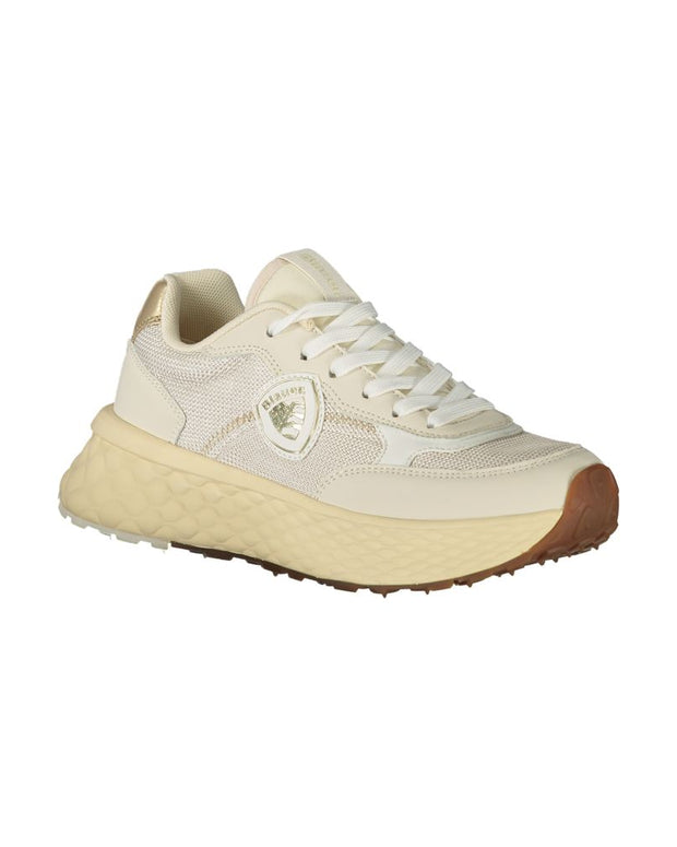 Beige Leather Women Sneaker