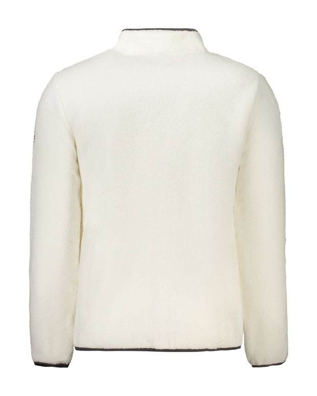 White Polyester Men Sweater