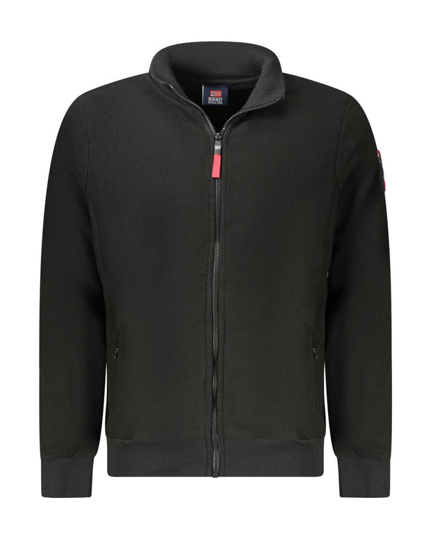 Black Polyester Men Sweater