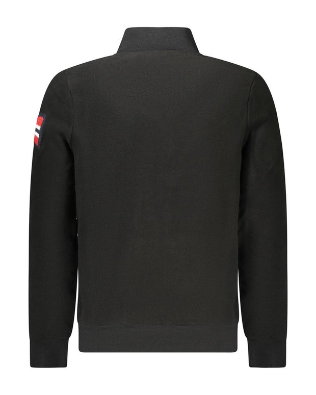 Black Polyester Men Sweater