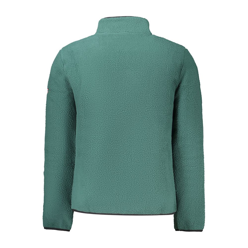 Green Polyester Men Sweater